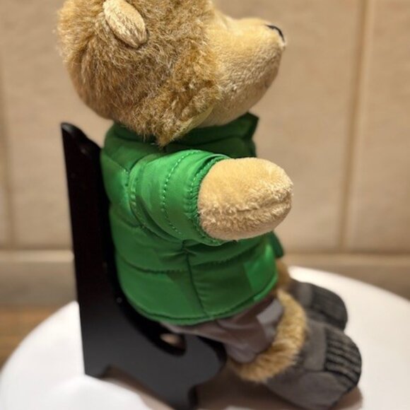 STARBUCKS 104th Edition Bearista Bear Plush Toy 2011 Green Puffer Jacket Fur Hat - Picture 3 of 8